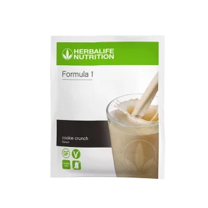 Sobre de batido de proteina de cookies de herbalife